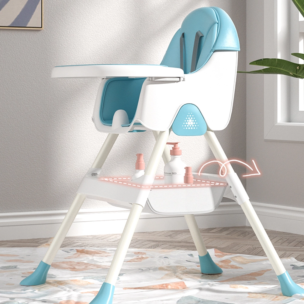 blue high chair for babies